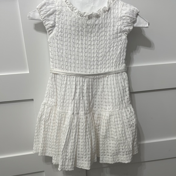 Mayoral White Tiered Cut Out Sundress with Flutter Cap Sleeves 6 - Picture 5 of 6